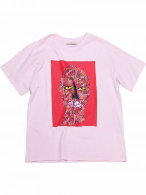 T-shirt Christopher Kane, różowy