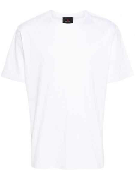 Βαμβακερή μπλούζα με κέντημα Peuterey λευκό