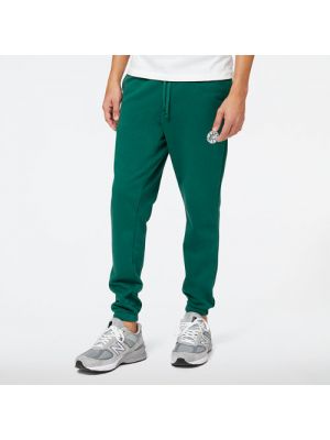 Pantalon en polaire en coton New Balance vert