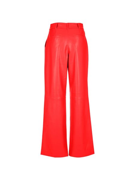 Spodnie skórzane Essentiel Antwerp czerwone