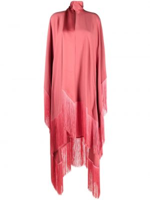 Robe de soirée à franges Taller Marmo rose