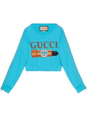 Sweatjacke mit print Gucci blau
