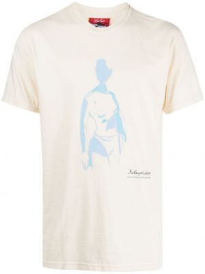 Памучна тениска с принт Kidsuper бяло