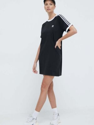 Sukienka mini w paski oversize Adidas Originals czarna