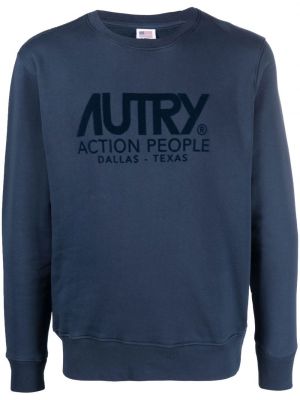 Sweatshirt mit rundem ausschnitt Autry blau