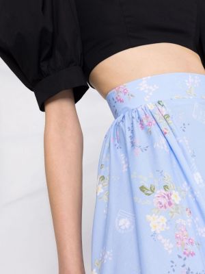 Květinové sukně s potiskem Ulyana Sergeenko modré