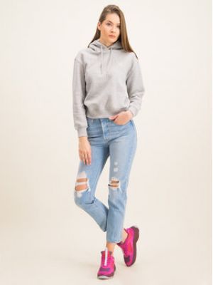 Mikina s výšivkou Calvin Klein Jeans šedá