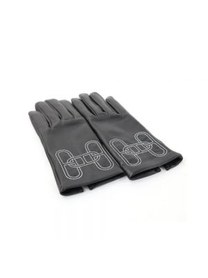 Jedwabne rękawiczki Hermès Vintage czarne