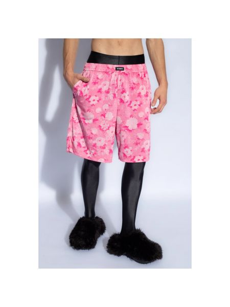 Pantalones cortos de flores Vetements rosa