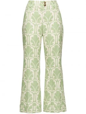 Pantalon à imprimé à motif géométrique La Doublej vert
