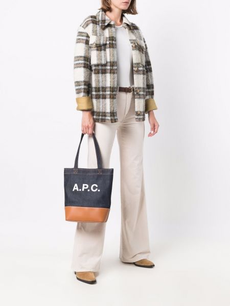 Borsa shopper di cotone A.p.c. marrone