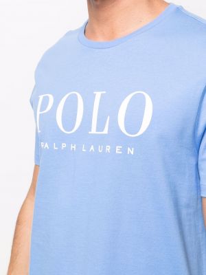 Polo con stampa Polo Ralph Lauren blu