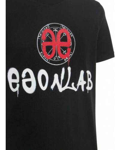 Памучна тениска Egonlab черно