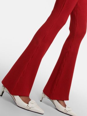 Pantaloni cu picior drept cu talie înaltă Courrã¨ges roșu