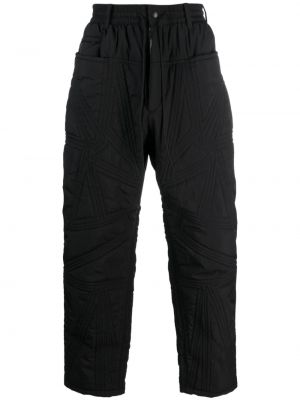 Prošívané bavlněné sportovní kalhoty Y-3 černé