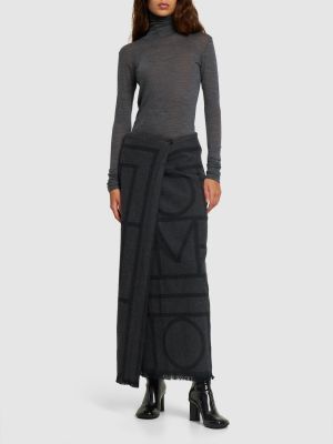 Vlněné sukně Totême šedé