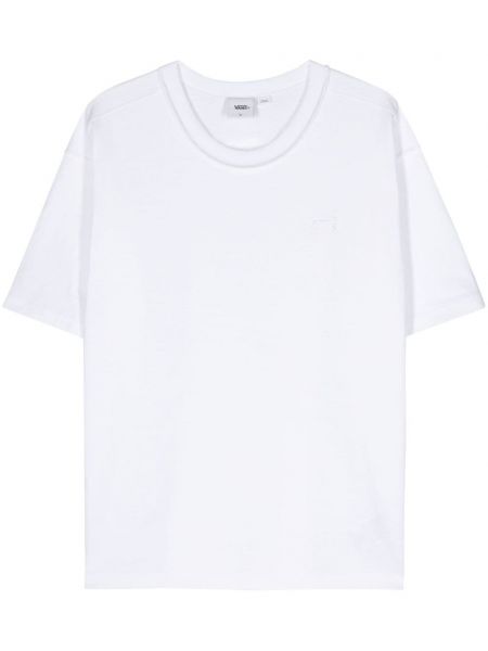 T-shirt brodé en coton Vans blanc
