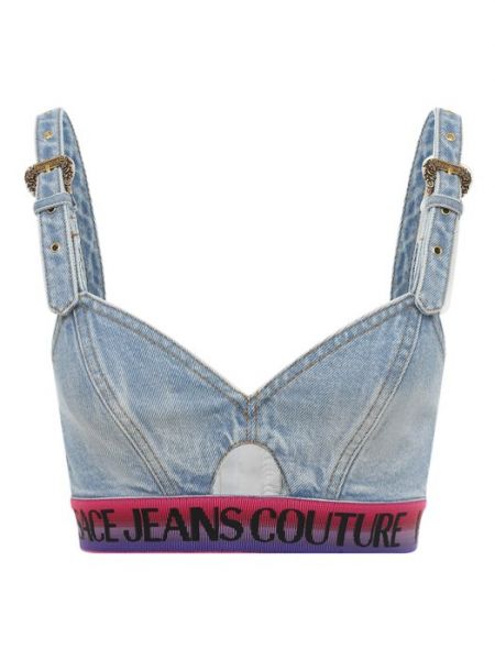 Топ Versace Jeans Couture голубой