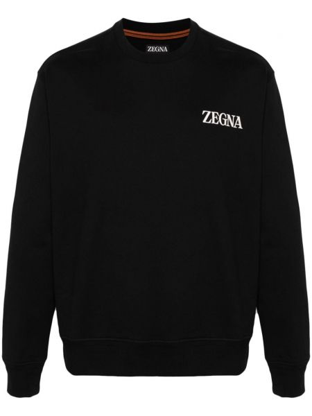 Medvilninis džemperis Zegna juoda