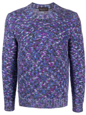 Пуловер с кръгло деколте Del Carlo виолетово