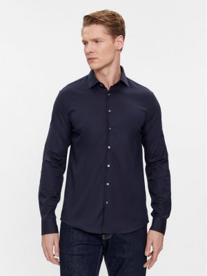 Marškiniai slim fit Calvin Klein mėlyna