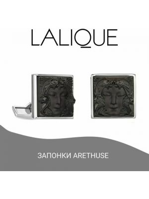 Белые запонки из нержавеющей стали Lalique