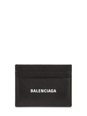 Usnjena usnjena denarnica Balenciaga črna