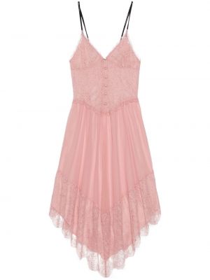 Φόρεμα με δαντέλα Gucci ροζ