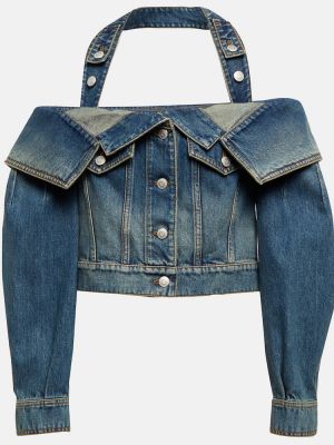 Giacca di jeans Alexander Mcqueen blu