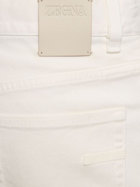 Βαμβακερό παντελόνι Zegna λευκό