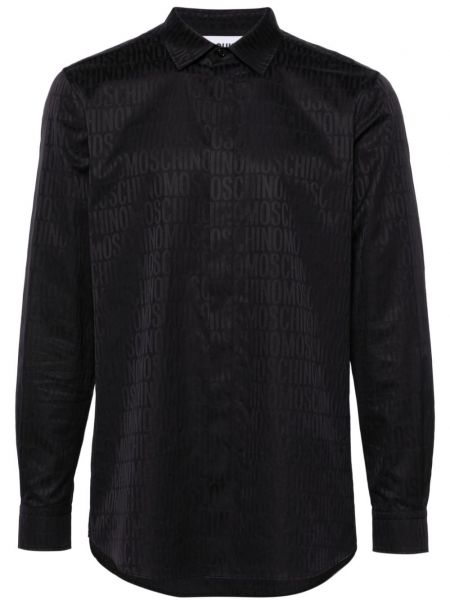 Chemise en jacquard Moschino noir