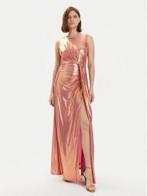 Slim fit večerní šaty Silvian Heach růžové