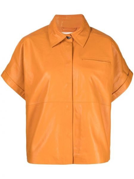 Кожена риза Remain оранжево