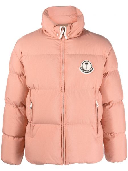 Kapitone ceket Moncler pembe