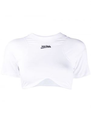 Тениска бродирана Jean Paul Gaultier бяло