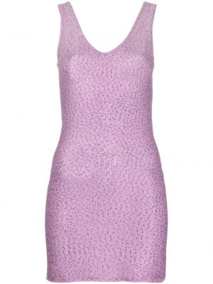 Mini suknele su blizgučiais Remain violetinė