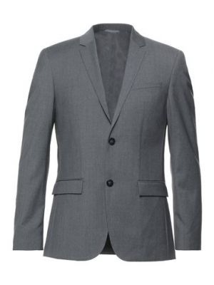 Blazer di lana Calvin Klein grigio