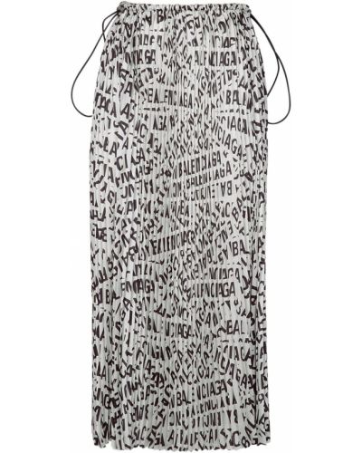Plisovaná sukňa Balenciaga sivá