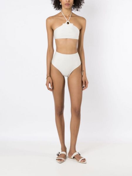 Bikini avec applique Adriana Degreas blanc