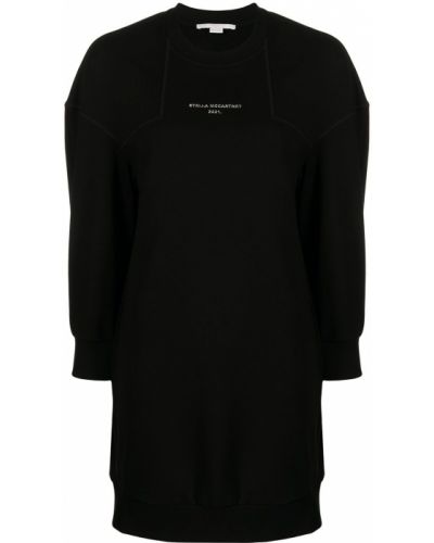 Trykt bomull dress Stella Mccartney svart