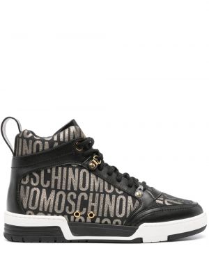 Sneakers in tessuto jacquard Moschino