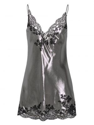 Φόρεμα με δαντέλα Carine Gilson ασημί