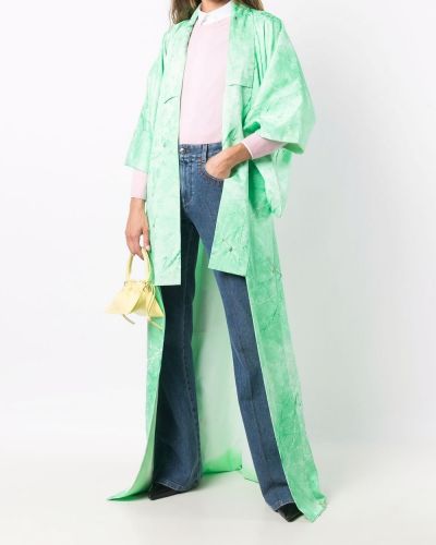 Žakárový květinový kabát A.n.g.e.l.o. Vintage Cult zelený