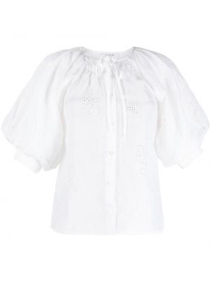 Блуза бродирана Frame бяло