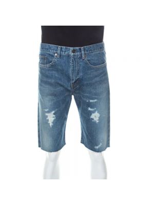 Retro shorts aus baumwoll Yves Saint Laurent Vintage blau
