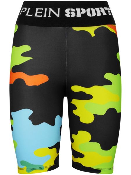 Sport shorts mit print mit camouflage-print Plein Sport schwarz