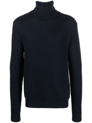Плетен пуловер Woolrich синьо