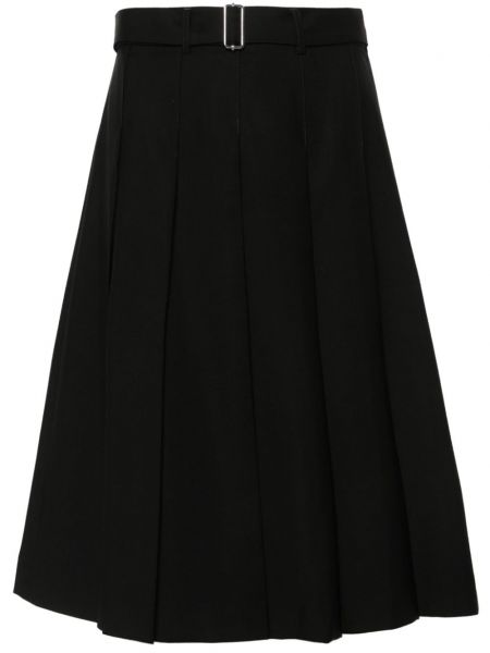 Plisované midi sukně Officine Generale černé