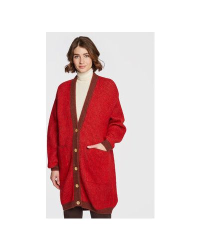 Cardigan cu croială lejeră American Vintage roșu