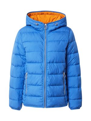 Priliehavá zimná bunda na zips s kapucňou Edc By Esprit - modrá